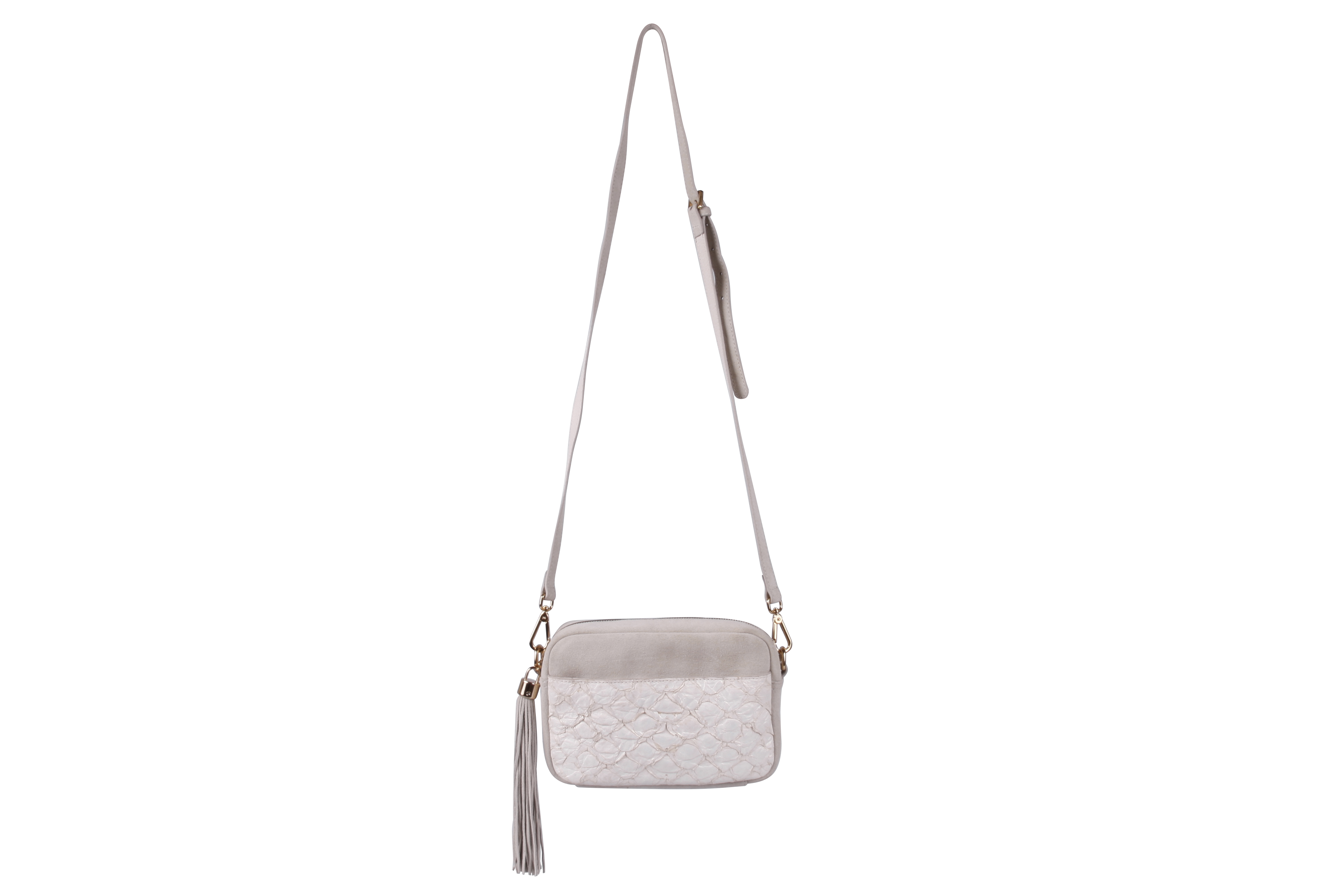Bolsa tira colo pirarucu off white - Imagem 3