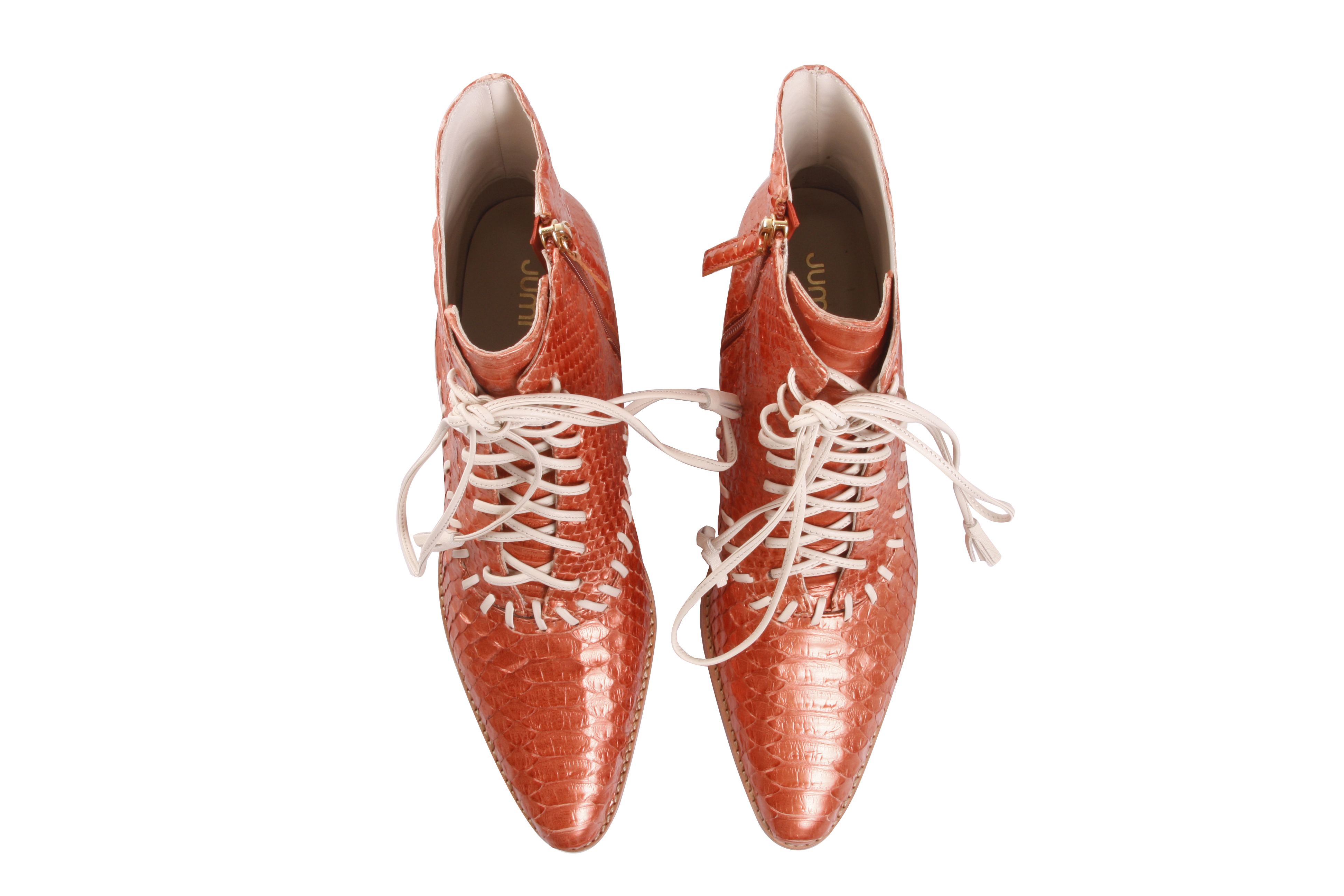 Bota Jump Python arredondado Coral metalizado - Imagem 5