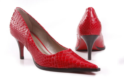 Scarpin Jump Cobra Python Vermelho