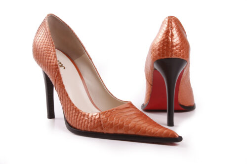 Scarpin Jump Cobra Python Coral