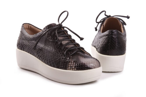 Tênis Jump Sola Alta Cobra Python Preto