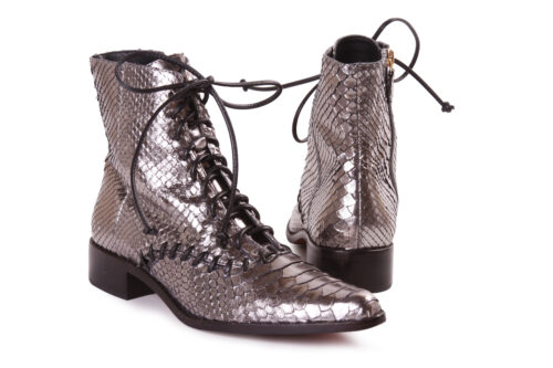 Bota Jump Python arredondado Prata