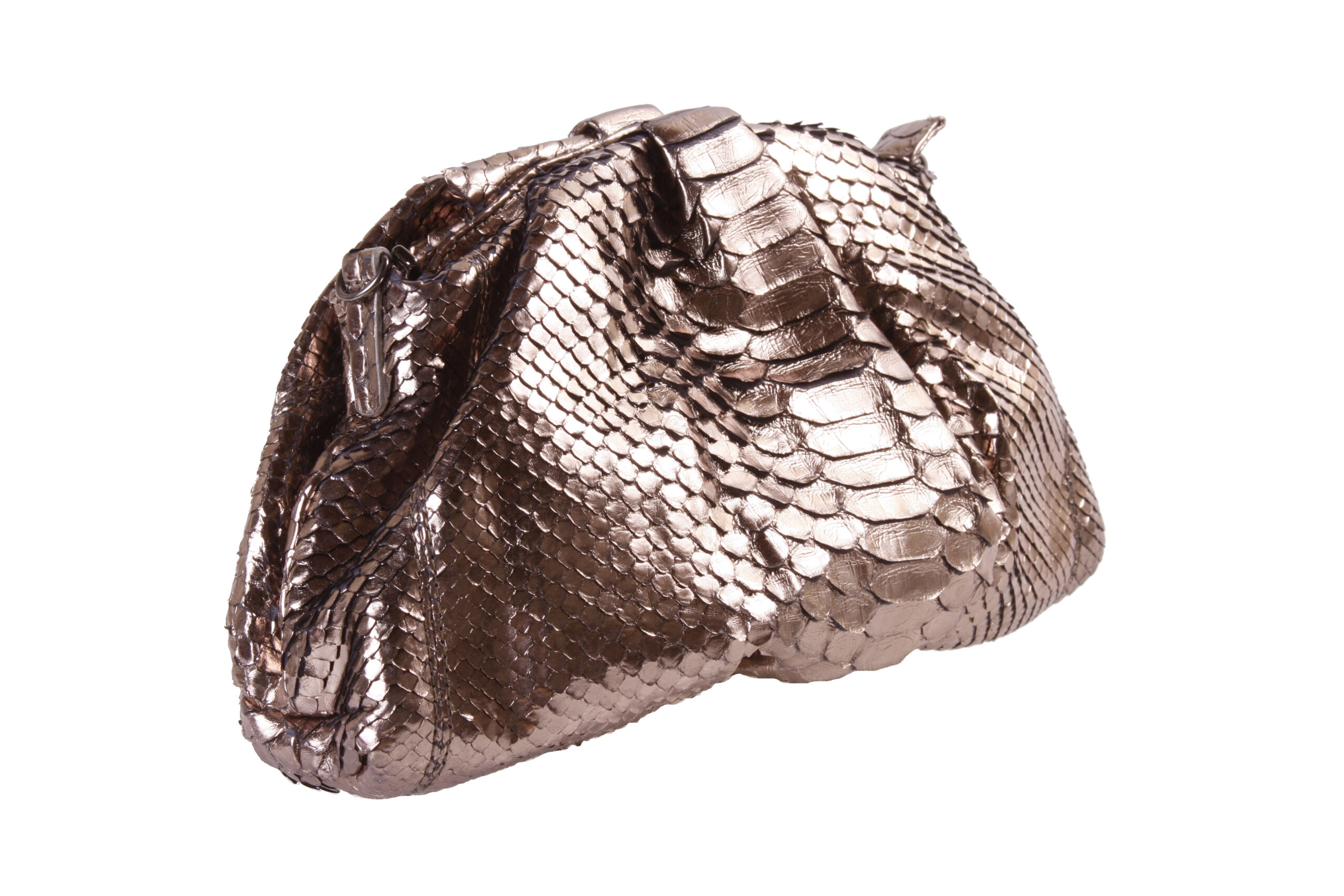 Clutch em cobra python prata - Imagem 2