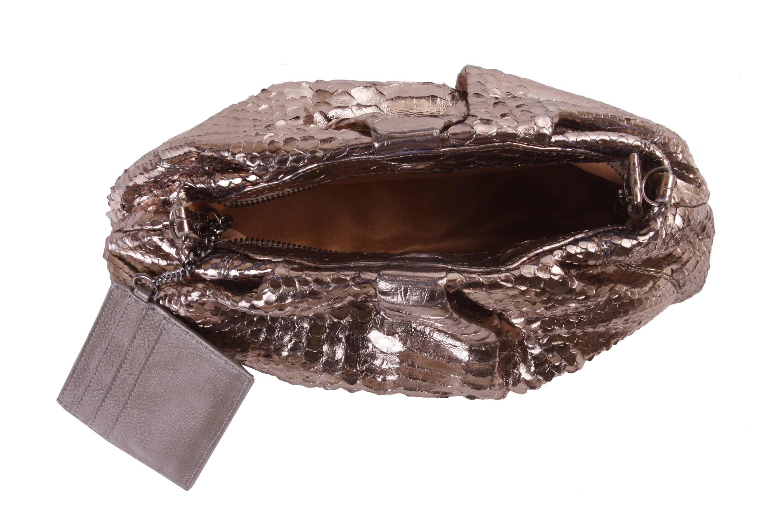 Clutch em cobra python prata - Imagem 3