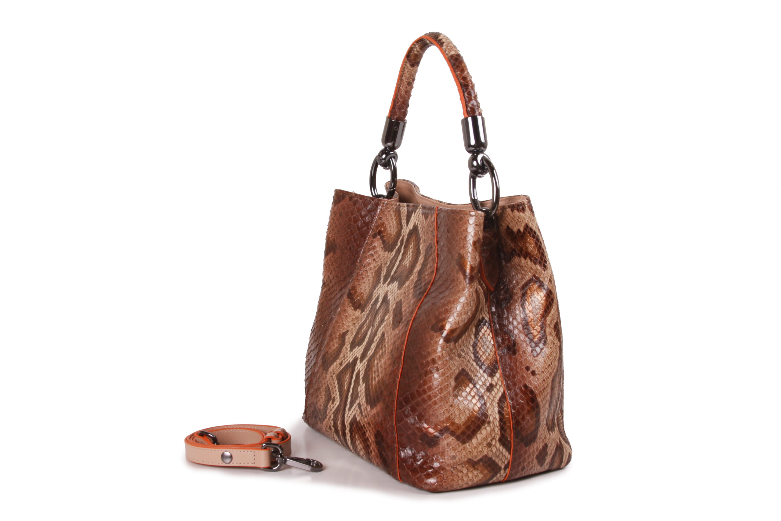 Bolsa python Terra cota - Imagem 3