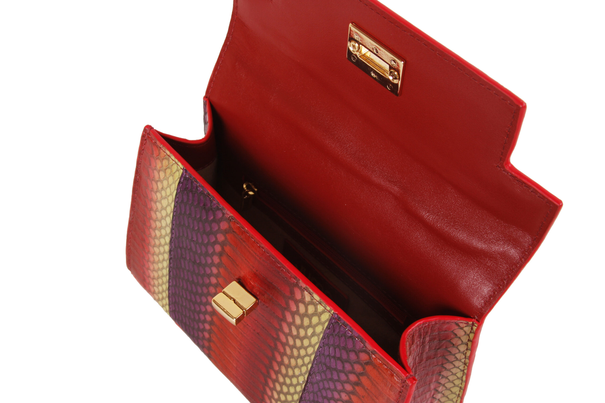 Bolsa Python Roxa Vermelha - Imagem 2