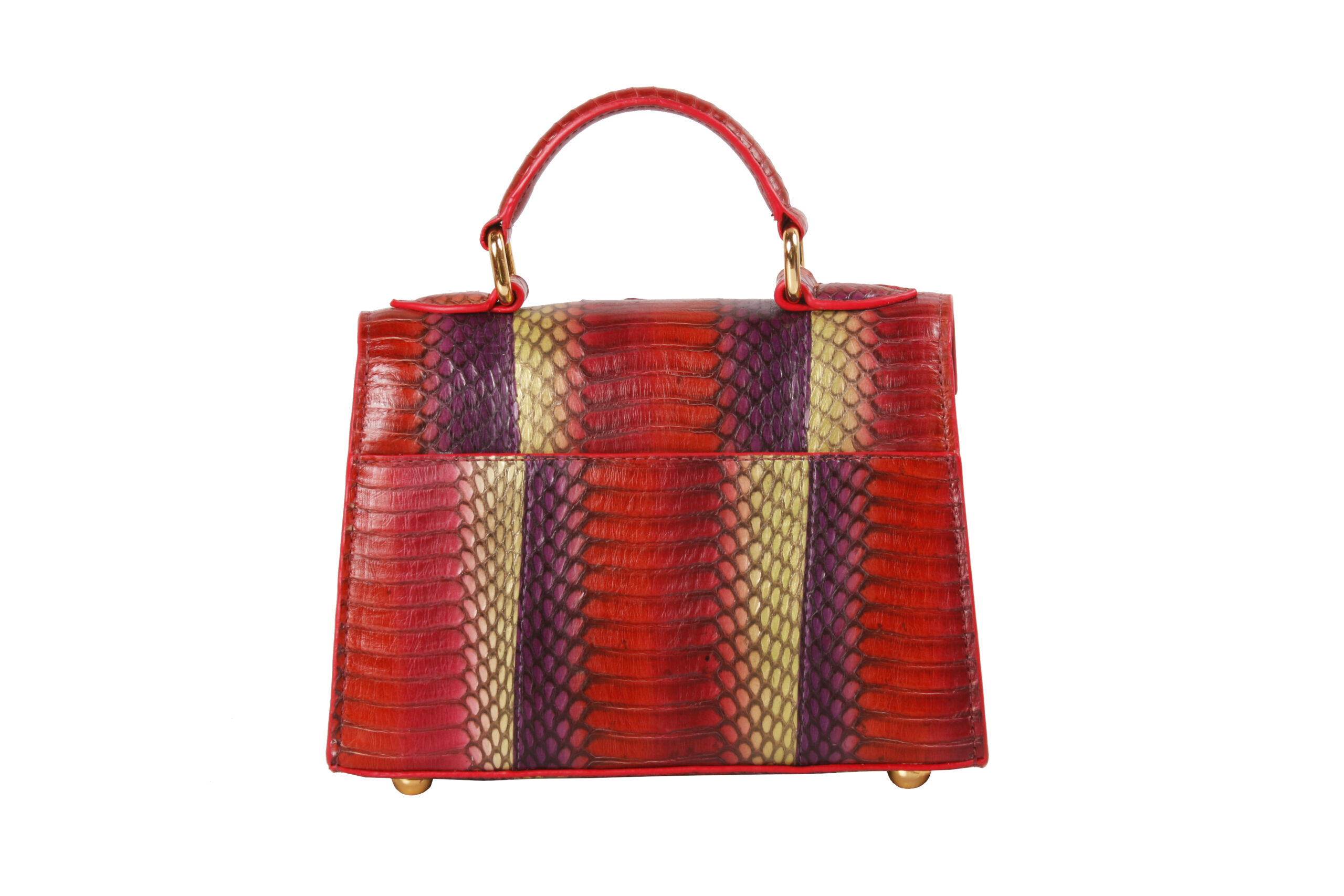 Bolsa Python Roxa Vermelha - Imagem 4