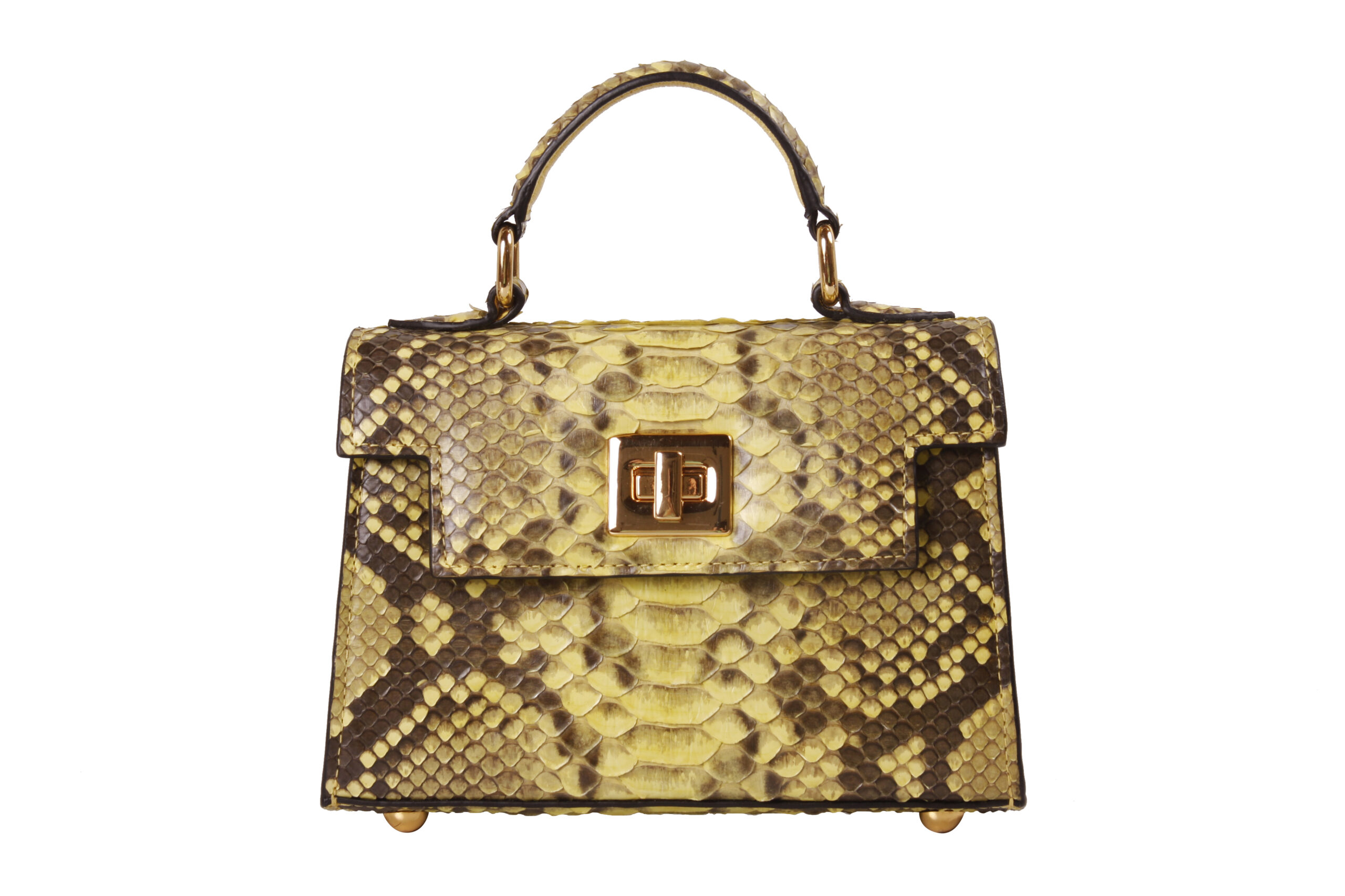 Bolsa Python Amarelo