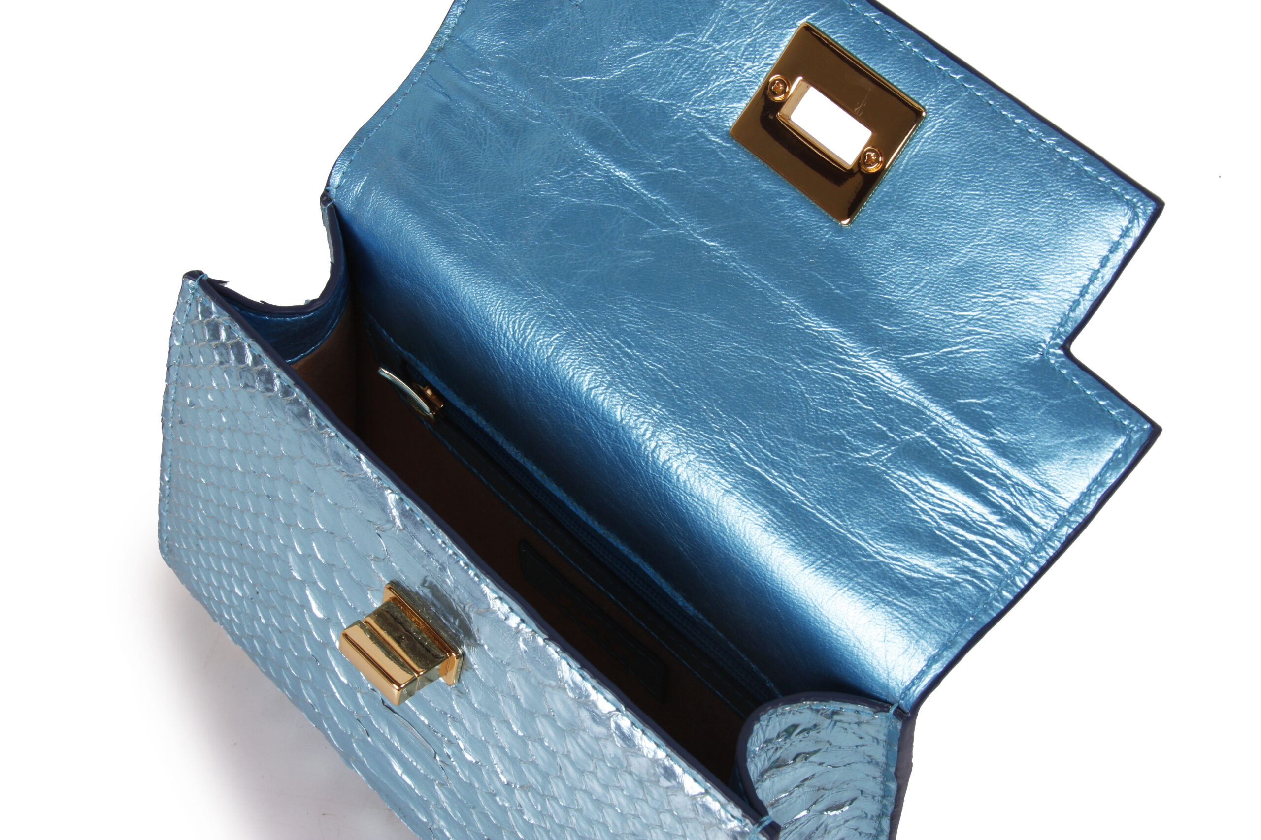 Bolsa Python Azul Marmorizado - Imagem 2