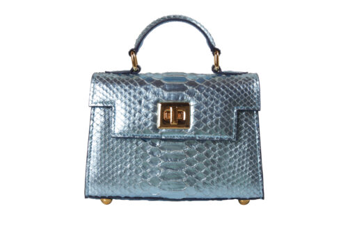 Bolsa Python Azul Marmorizado